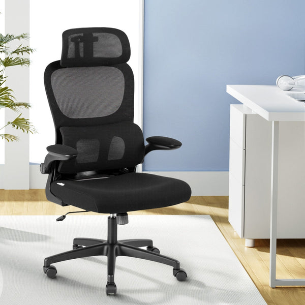 Artiss Ergonomic Mesh Office Chair In Black Office Chairs