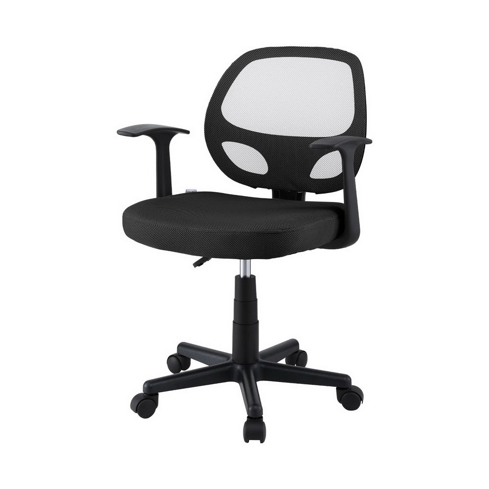 Artiss Mesh Office Chair Computer Gaming Desk Chairs Work Study Mid Back Black Office Chairs