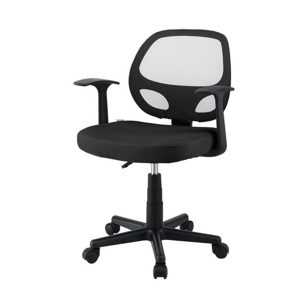 Artiss Mesh Office Chair Computer Gaming Desk Chairs Work Study Mid Back Black Office Chairs
