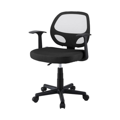 Artiss Mesh Office Chair Computer Gaming Desk Chairs Work Study Mid Back Black Office Chairs