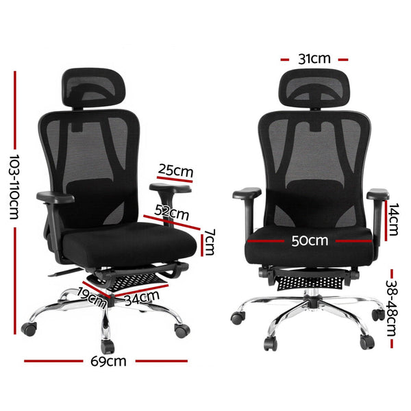 Artiss Ergonomic Mesh Office Chair In Black For Comfortable Seating Office Chairs