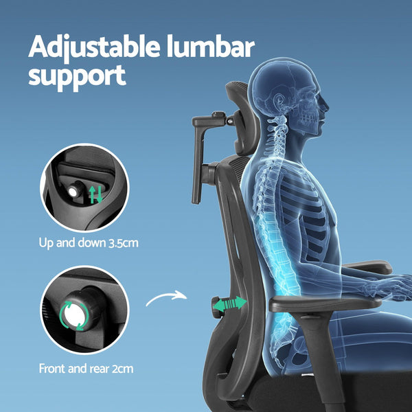 Artiss Ergonomic Mesh Office Chair In Black For Comfortable Seating Office Chairs