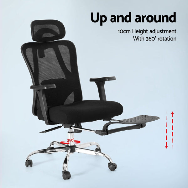 Artiss Ergonomic Mesh Office Chair In Black For Comfortable Seating Office Chairs