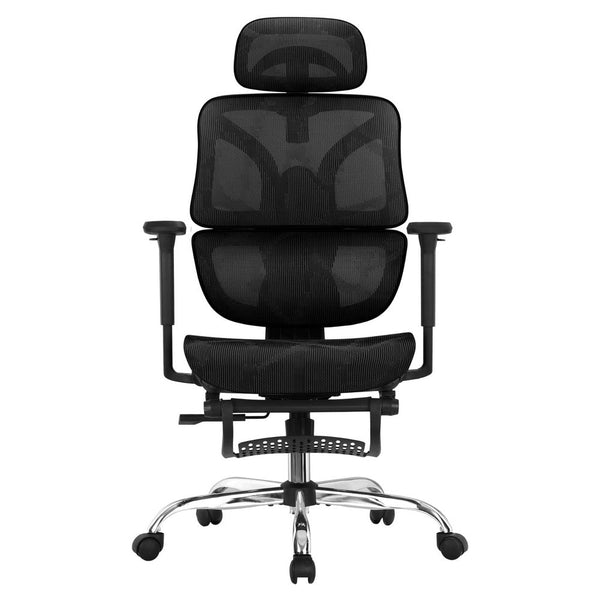 Artiss Ergonomic Office Chair Footrest Black Office Chairs