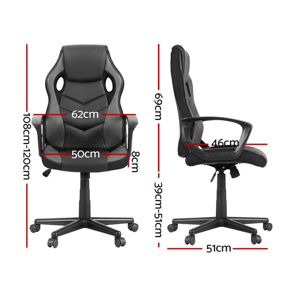 Artiss Gaming Office Chair Computer Chairs Grey Office Chairs