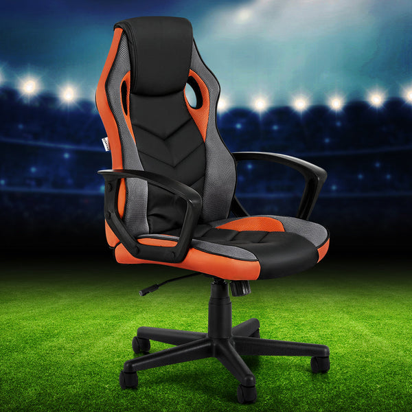 Artiss Gaming Office Chair Computer Executive Racing Chairs High Back Orange Office Chairs