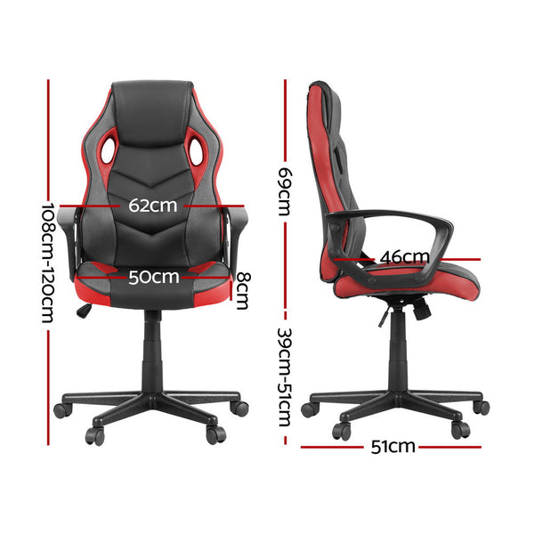 Artiss Gaming Office Chair Computer Chairs Red Office Chairs