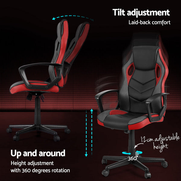 Artiss Gaming Office Chair Computer Chairs Red Office Chairs