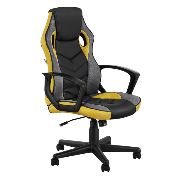 Artiss Gaming Office Chair Computer Executive Racing Chairs High Back Yellow Office Chairs