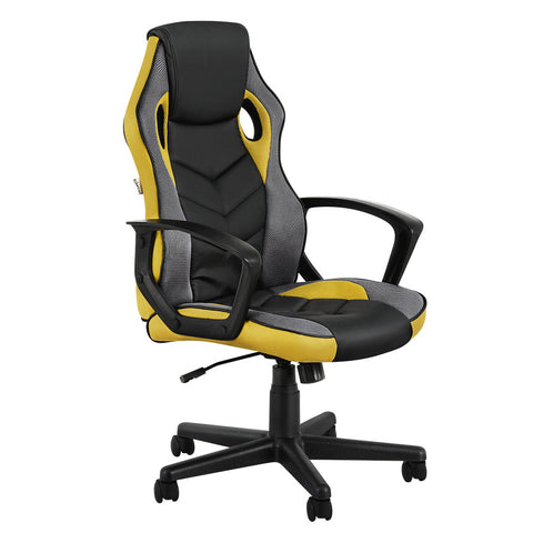 Artiss Gaming Office Chair Computer Executive Racing Chairs High Back Yellow Office Chairs