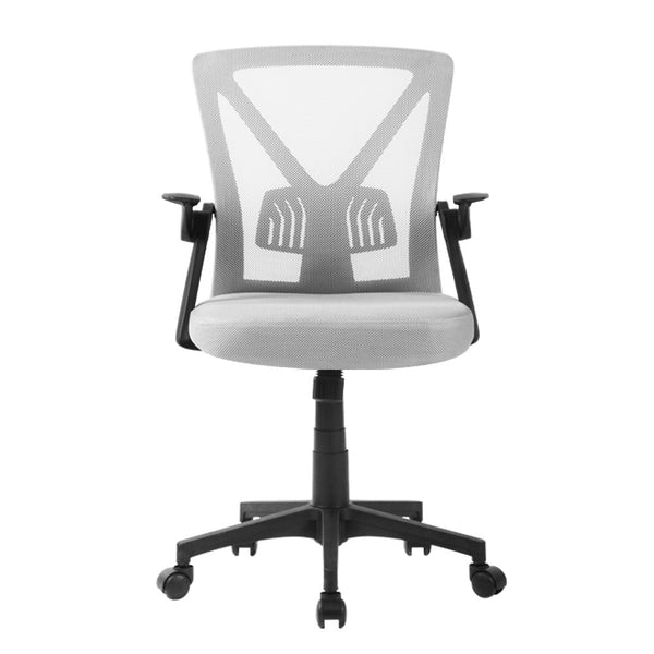 Artiss Mesh Office Chair Mid Back Grey Office Chairs