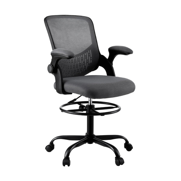 Artiss Grey Mesh Office Drafting Chair For Computer And Studio Use Office Chairs
