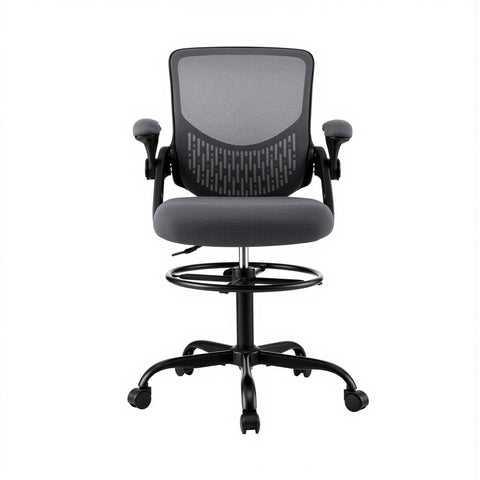 Artiss Grey Mesh Office Drafting Chair For Computer And Studio Use Office Chairs