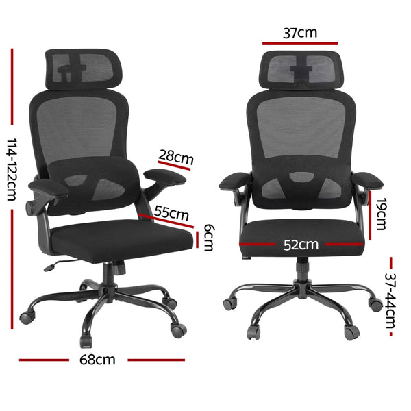Artiss Ergonomic Mesh Office Chair In Black Office Chairs