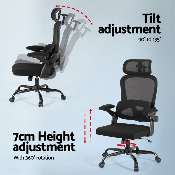 Artiss Ergonomic Mesh Office Chair In Black Office Chairs