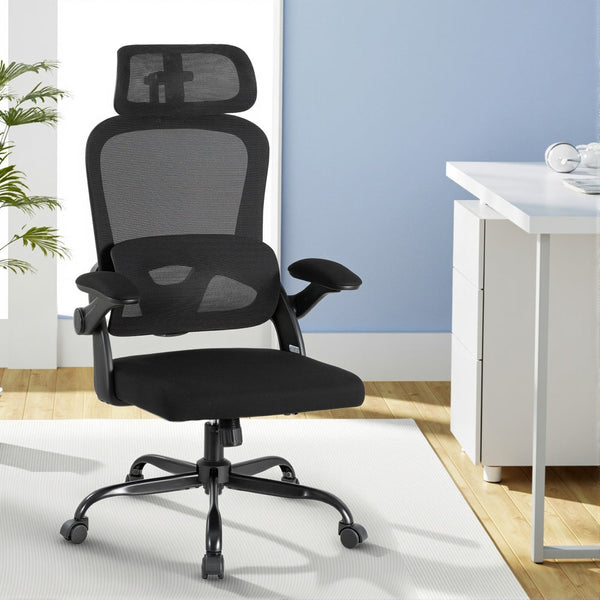 Artiss Ergonomic Mesh Office Chair In Black Office Chairs