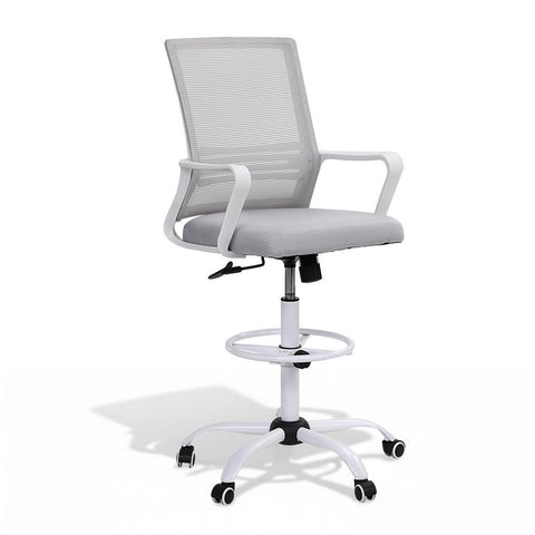 Artiss Office Chair Drafting Chairs Stool Computer Desk Studios Mesh White Office Chairs