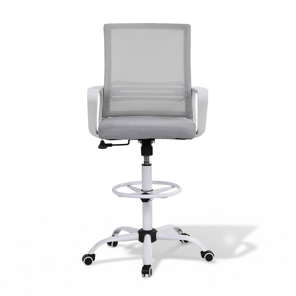 Artiss Office Chair Drafting Chairs Stool Computer Desk Studios Mesh White Office Chairs