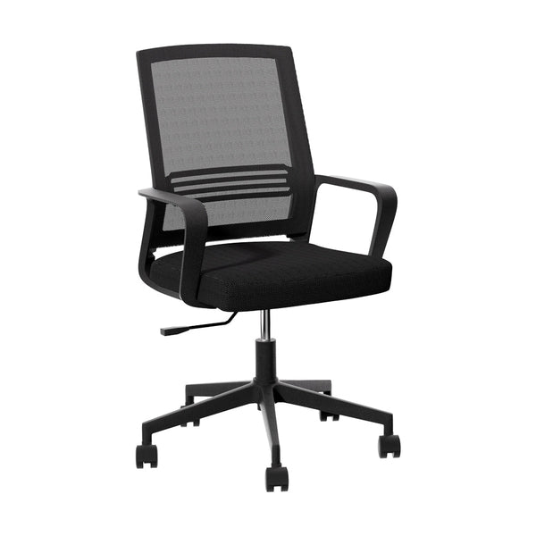 Artiss Mesh Office Chair Computer Gaming Desk Chairs Work Study Mid Back Black Office Chairs