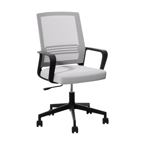 Office Chairs Artiss Mesh Office Chair Computer Gaming Desk Chairs Work Study Mid Back Grey