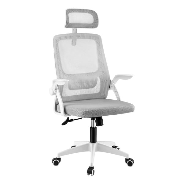 Artiss Ergonomic Office Chair Computer Desk Chairs Headrest Adjustable Grey Office Chairs