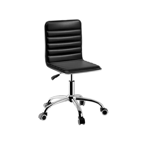 Office Chairs Artiss Office Chair Conference Chairs Pu Leather Low Back Black