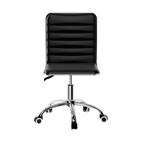 Office Chairs Artiss Office Chair Conference Chairs Pu Leather Low Back Black