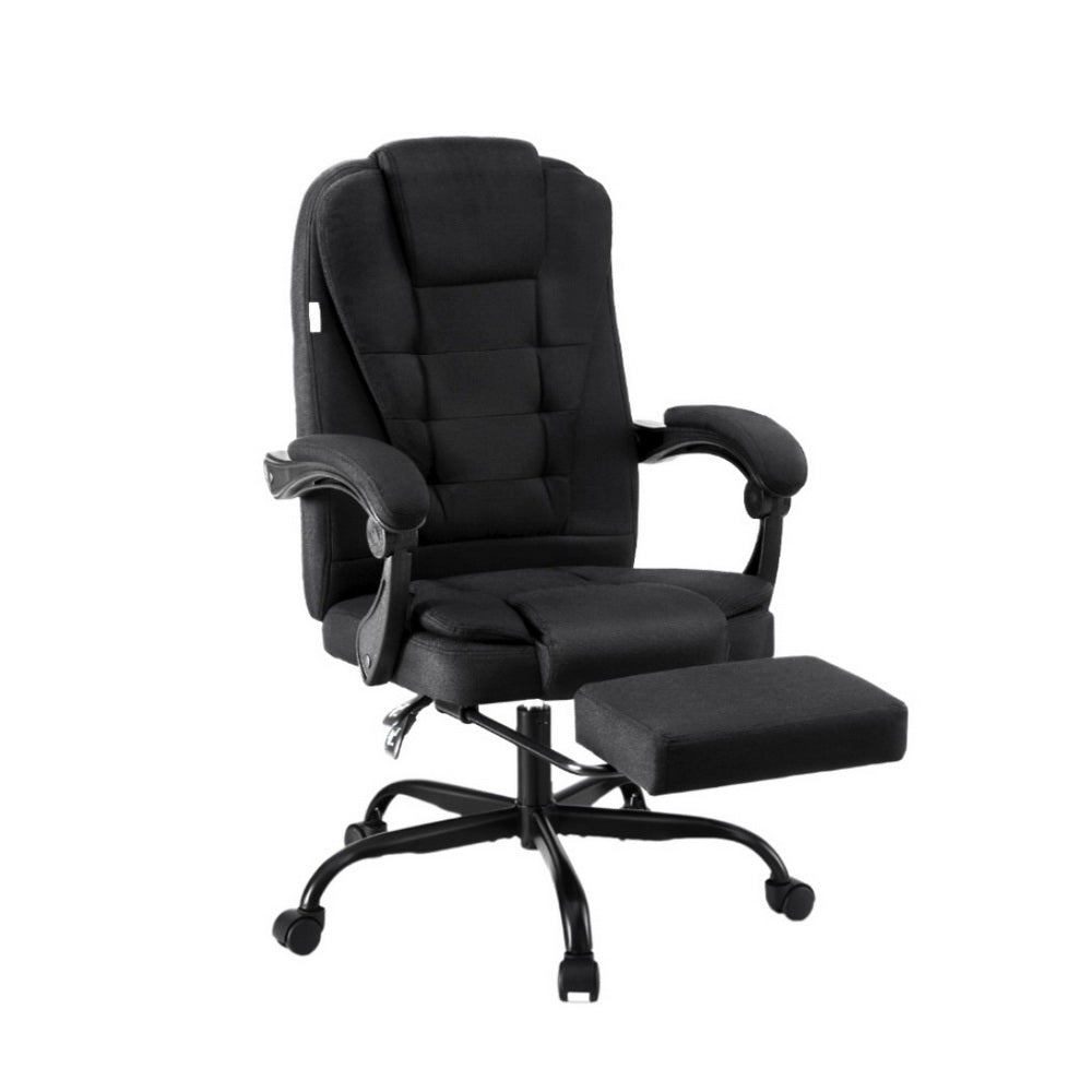 Artiss Office Chair Executive Fabric Seat Racing Computer Desk Chairs Footrest Office Chairs