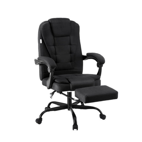 Artiss Office Chair Executive Fabric Seat Racing Computer Desk Chairs Footrest Office Chairs