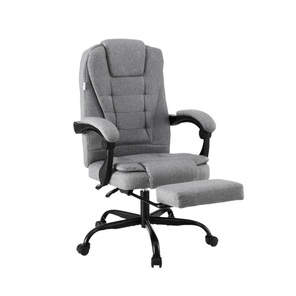 Artiss Office Chair Executive Fabric Seat Racing Computer Desk Chairs Footrest Office Chairs