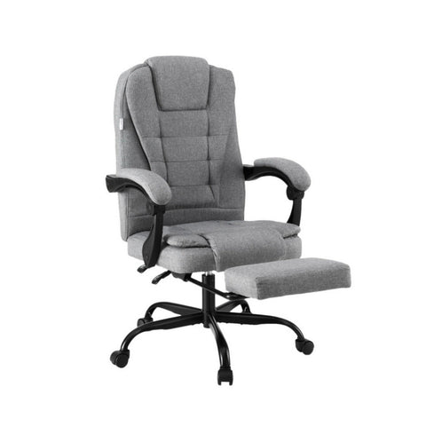 Artiss Office Chair Executive Fabric Seat Racing Computer Desk Chairs Footrest Office Chairs