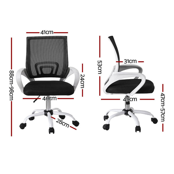 Artiss 2X Office Chair Mesh Computer Gaming Desk Chairs Work Study Mid Back Office Chairs