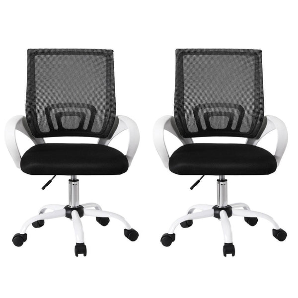 Artiss 2X Office Chair Mesh Computer Gaming Desk Chairs Work Study Mid Back Office Chairs