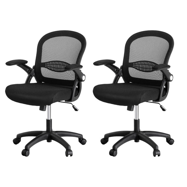 Artiss 2X Mesh Office Chair Computer Gaming Desk Chairs Work Study Mid Back Office Chairs