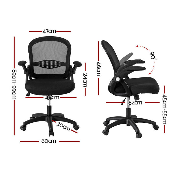 Artiss 2X Mesh Office Chair Computer Gaming Desk Chairs Work Study Mid Back Office Chairs