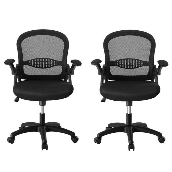Artiss 2X Mesh Office Chair Computer Gaming Desk Chairs Work Study Mid Back Office Chairs