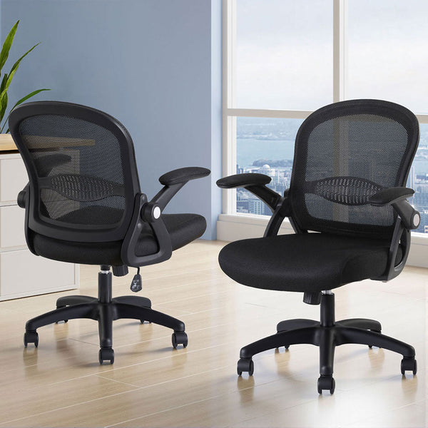 Artiss 2X Mesh Office Chair Computer Gaming Desk Chairs Work Study Mid Back Office Chairs