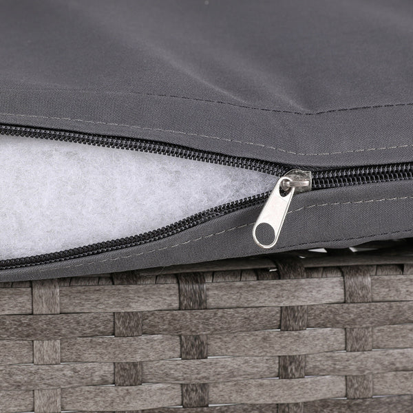 Gardeon 4 Seater Outdoor Sofa Set Wicker Setting Table Chair Furniture Grey Patio Furniture Sets