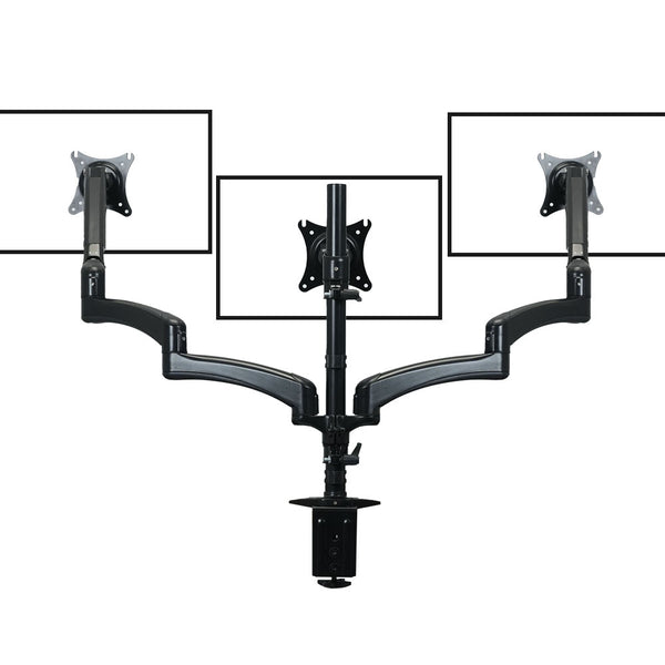 Fortia Triple Computer Monitor Mount Stand Desk With 3 Arm Holder 15 To 32 Inch Displays Monitor Mounts & Stands