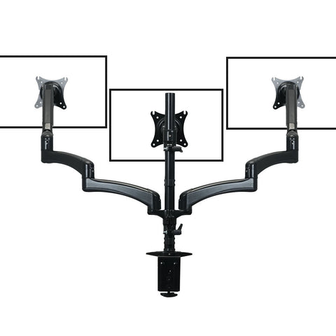 Fortia Triple Computer Monitor Mount Stand Desk With 3 Arm Holder 15 To 32 Inch Displays Monitor Mounts & Stands