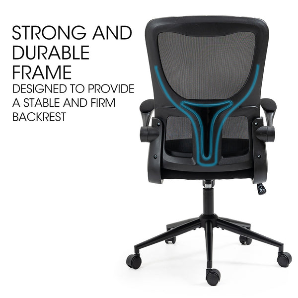 Fortia Ergonomic Mesh Office Chair Computer Seat Adjustable Recline Black Office Chairs