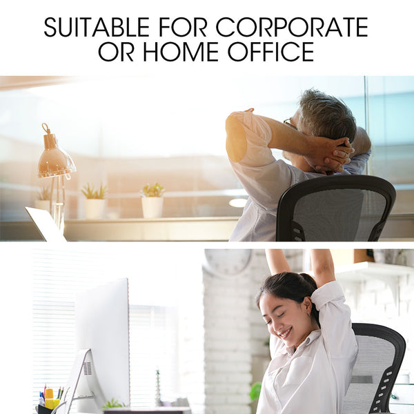 Fortia Ergonomic Office Desk Chair Coolmesh Fabric Adjustable Recline Black Mesh/Black Frame Office Chairs