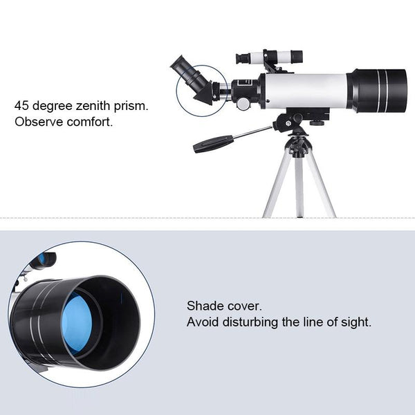 High Definition Times Astronomical Telescope With Tripod 16X / 66X70 Telescopes