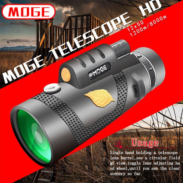 Professional High Definition Monocular Night Vision Telescope Twelve By Fifty Binoculars & Monoculars