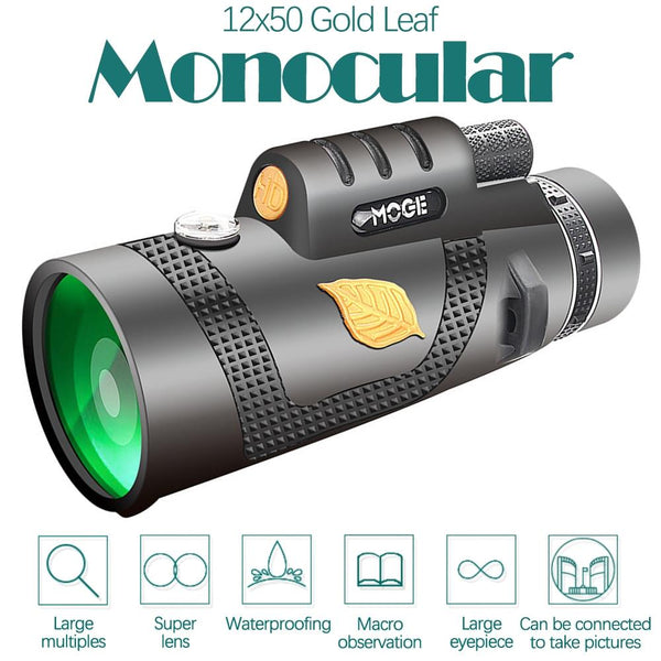 Professional High Definition Monocular Night Vision Telescope Twelve By Fifty Binoculars & Monoculars