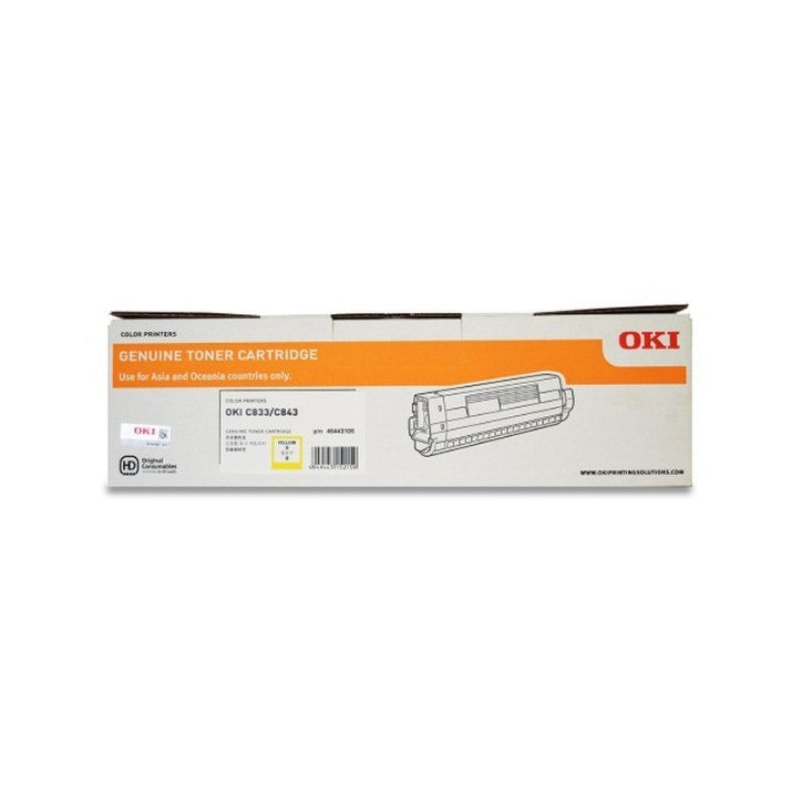 Oki C833n Yellow Toner Toner Cartridges
