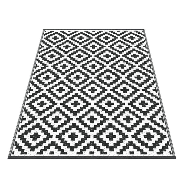 Gardeon Outdoor 120X180cm Large Carpet Reversible Area Mat Pp Dual Sided Patio Cross Rugs