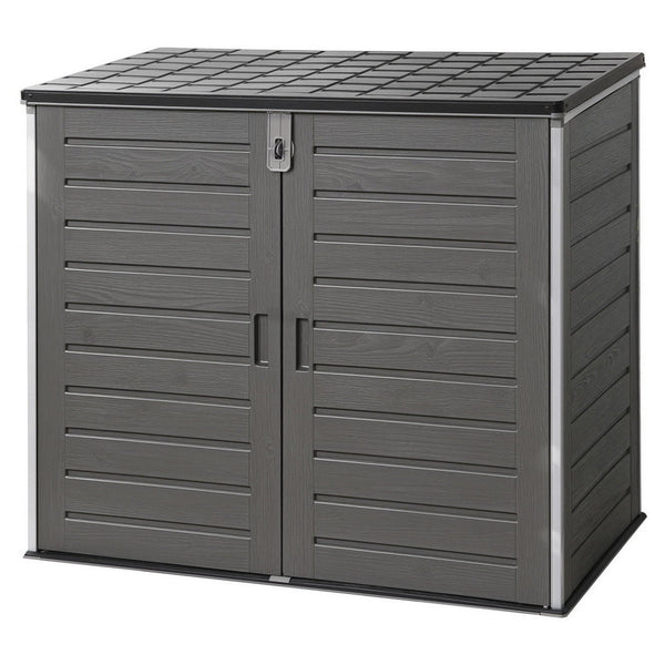 Gardeon 1170L Outdoor Storage Box Lockable Grey Tool Shed Storage Deck Boxes