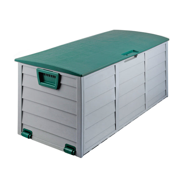 Gardeon Outdoor Storage Box 290L Lockable Organiser Garden Deck Shed Tool Green Storage Deck Boxes