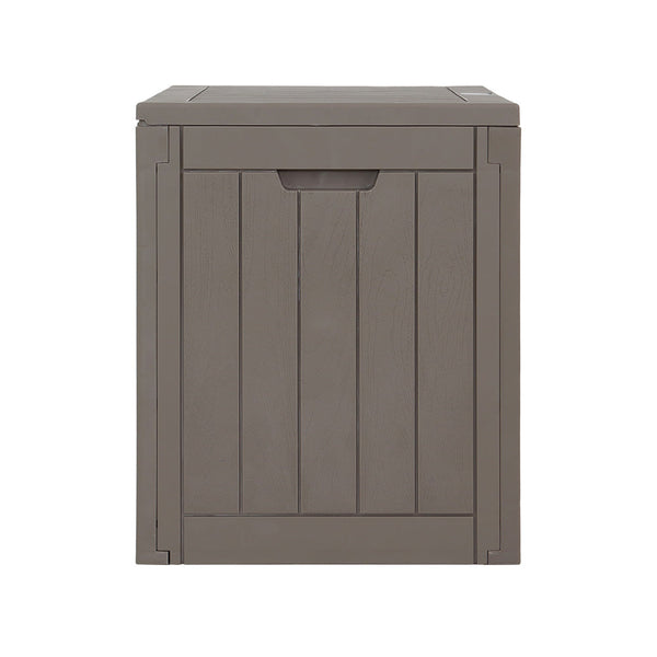 Gardeon Outdoor Storage Box 118L Container Lockable Garden Toy Tool Shed Grey Storage Deck Boxes